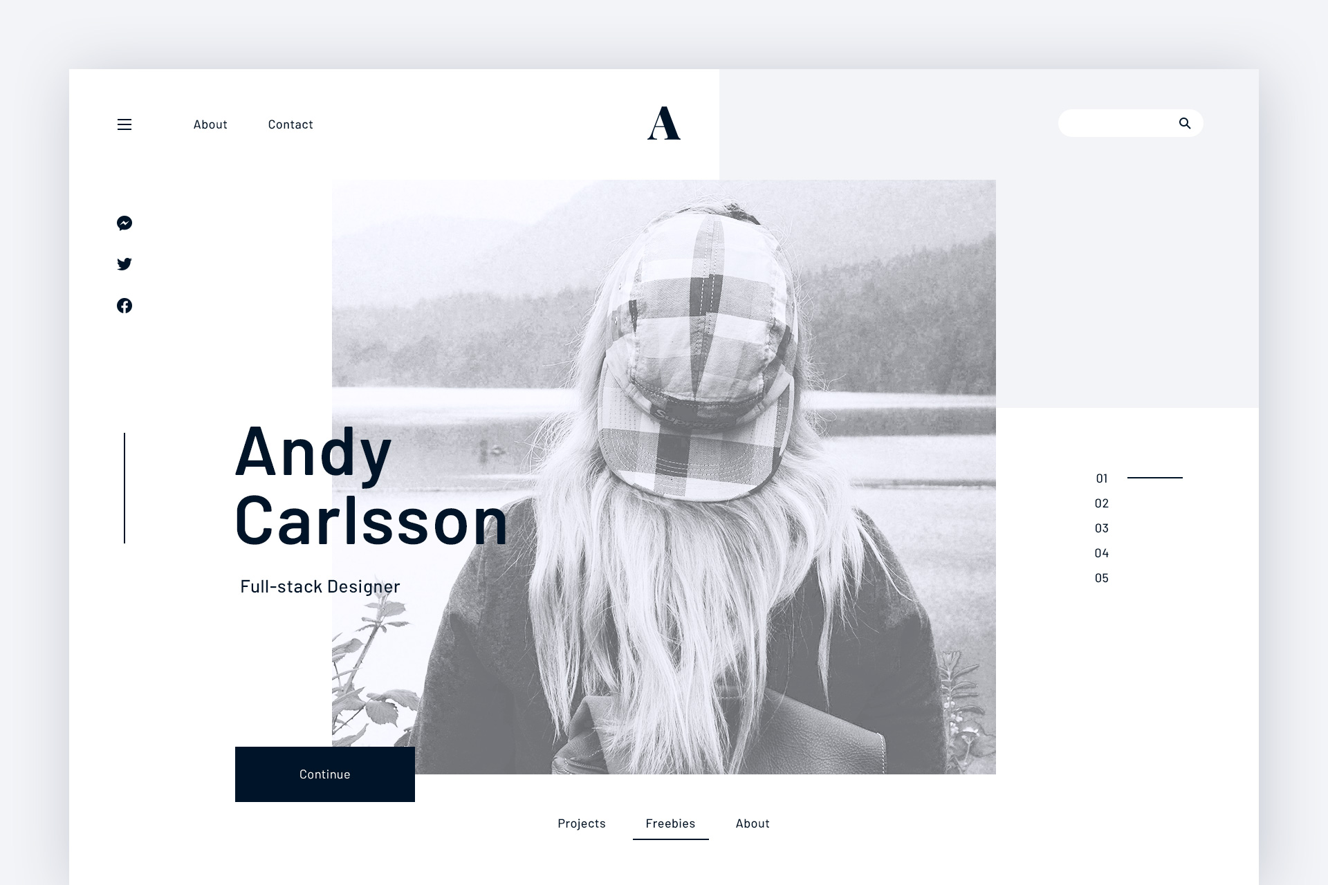 Andy Carlsson Web Design Preview